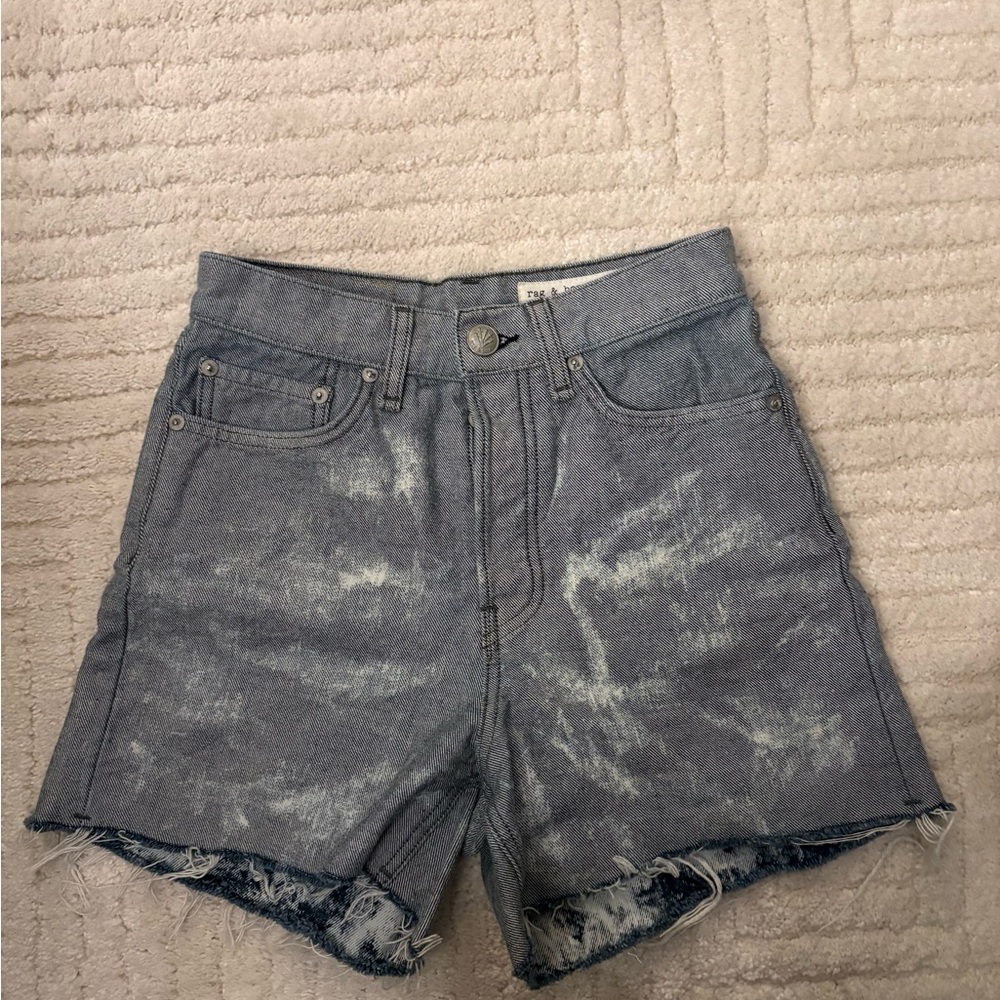 Rag & Bone Distressed Gray Jean Shorts